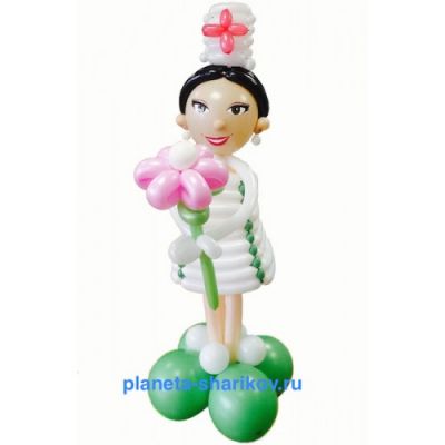 Фигура из шаров "Медсестра" (1,2 метра)